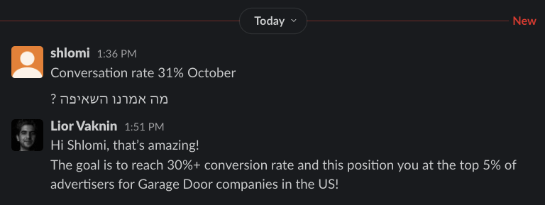Shlomi 31% Conversion Rate