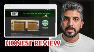 Bullfrog's Garage Door Company review: 4.9 stars across 790 reviews — and the phone link on their own homepage is broken. (Surprise, AZ marketing breakdown)