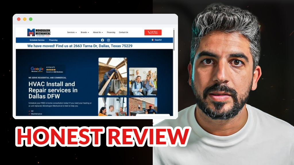 Mondragon Mechanical review - Dallas, TX HVAC Company marketing breakdown