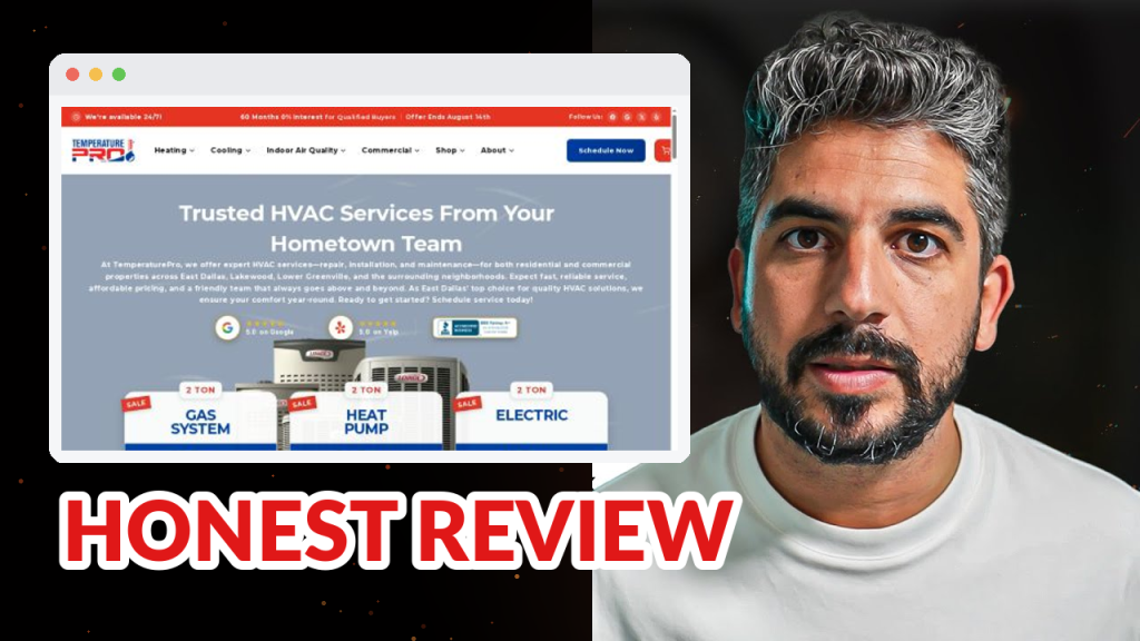 TemperaturePro review: a perfect 5.0 across 211 Google reviews — and this Dallas HVAC company never makes Google’s top three anywhere nearby