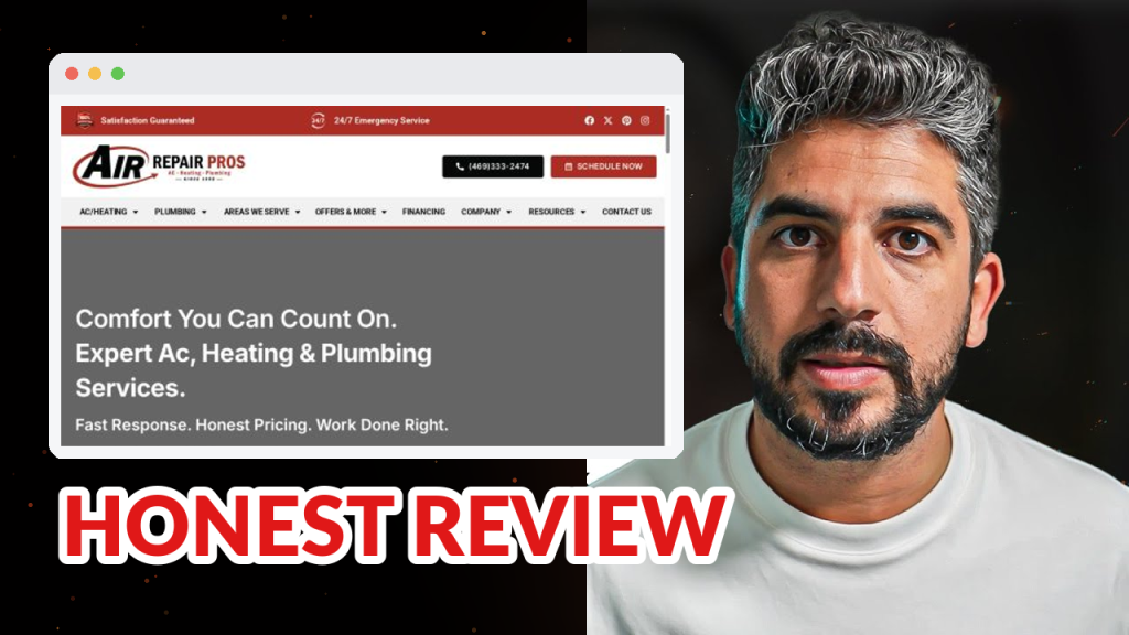 Air Repair Pros review - Frisco, TX HVAC Company marketing breakdown