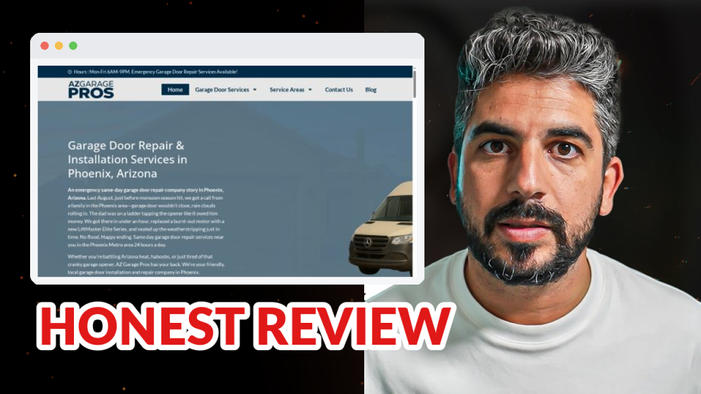 AZ Garage Pros Review: 6 Ways a 4.9-Star Website Sends Customers to Competitors