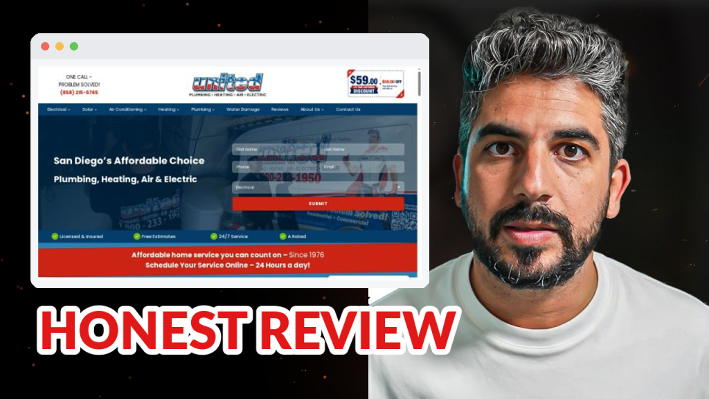 United Plumbing Heating Air & Electric review: 4.8 stars across 271 customers — and a 23-second wait for their own website