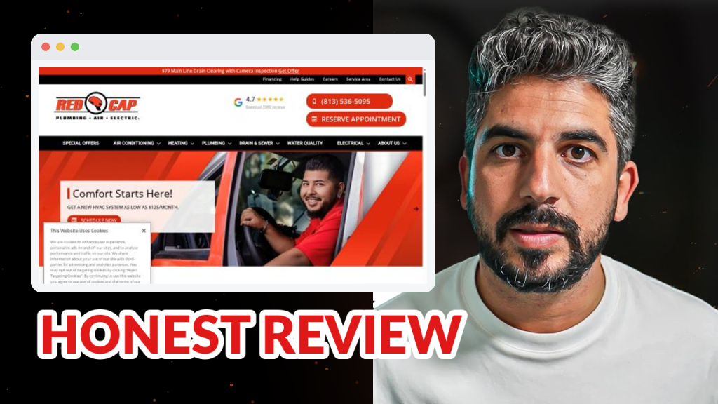 Red Cap Plumbing Marketing Breakdown: The Leaks Hiding Behind 7,700 Great Reviews