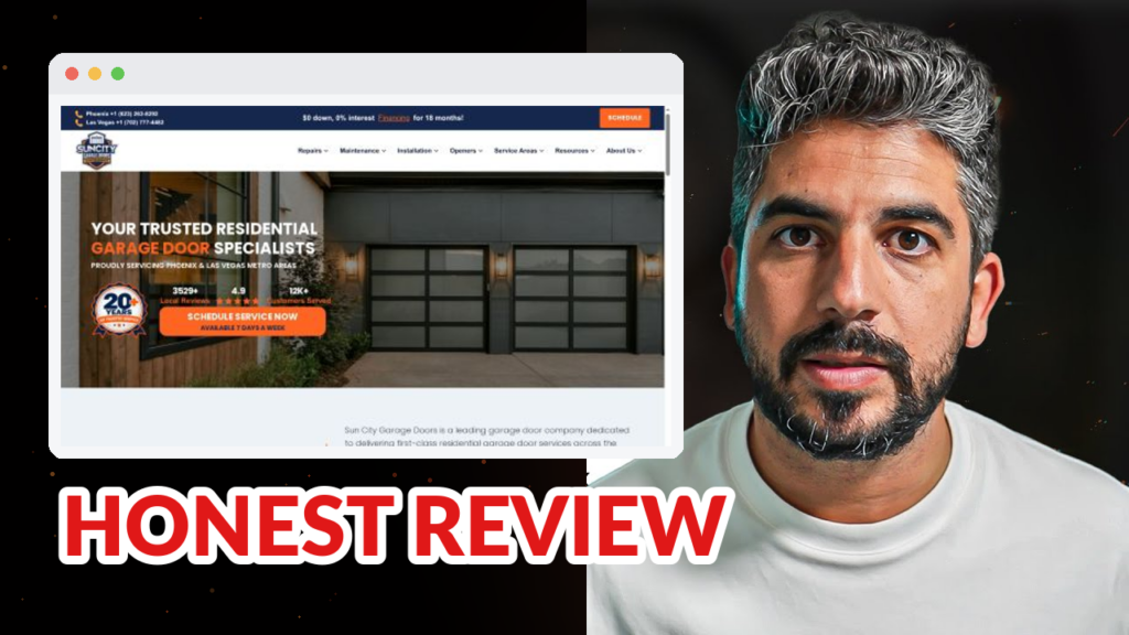Sun City Garage Doors Marketing Breakdown: 7 Leaks Hiding in a 4.9-Star Company
